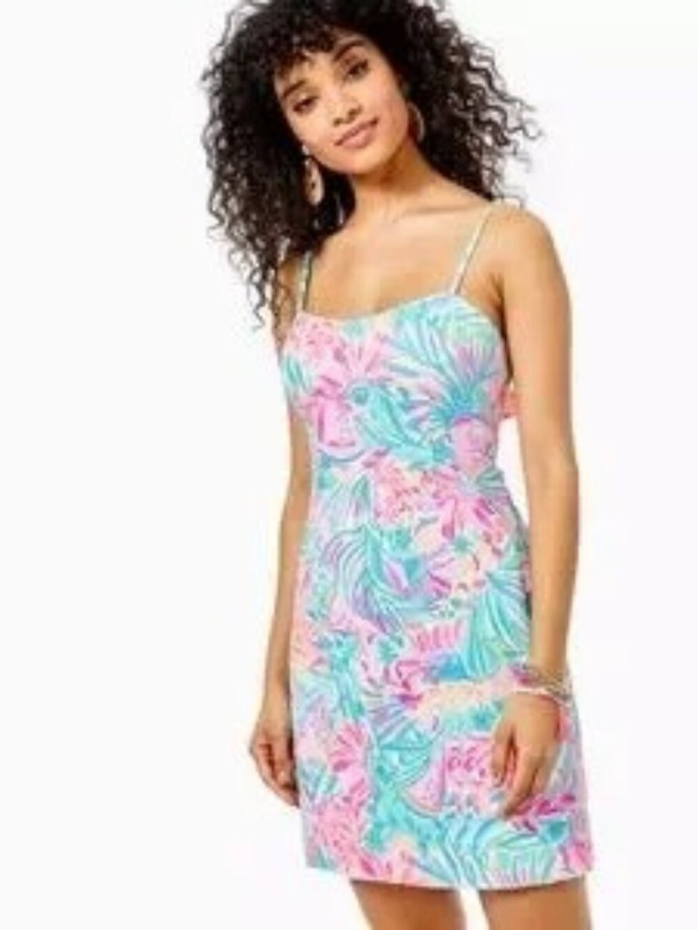 Viral NEW Classic Lilly Pulitzer Shelli Stretch Dress Tropical Punch Sz 14 Fun